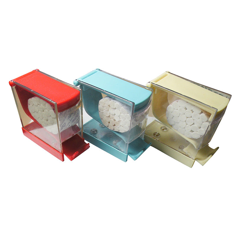 Capri cotton roll dispenser holding one cotton roll, made of durable material, designed for easy access and neat storage
