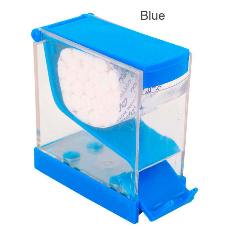 Capri cotton roll dispenser holding a single cotton roll, designed for easy access and organized storage of cotton products.