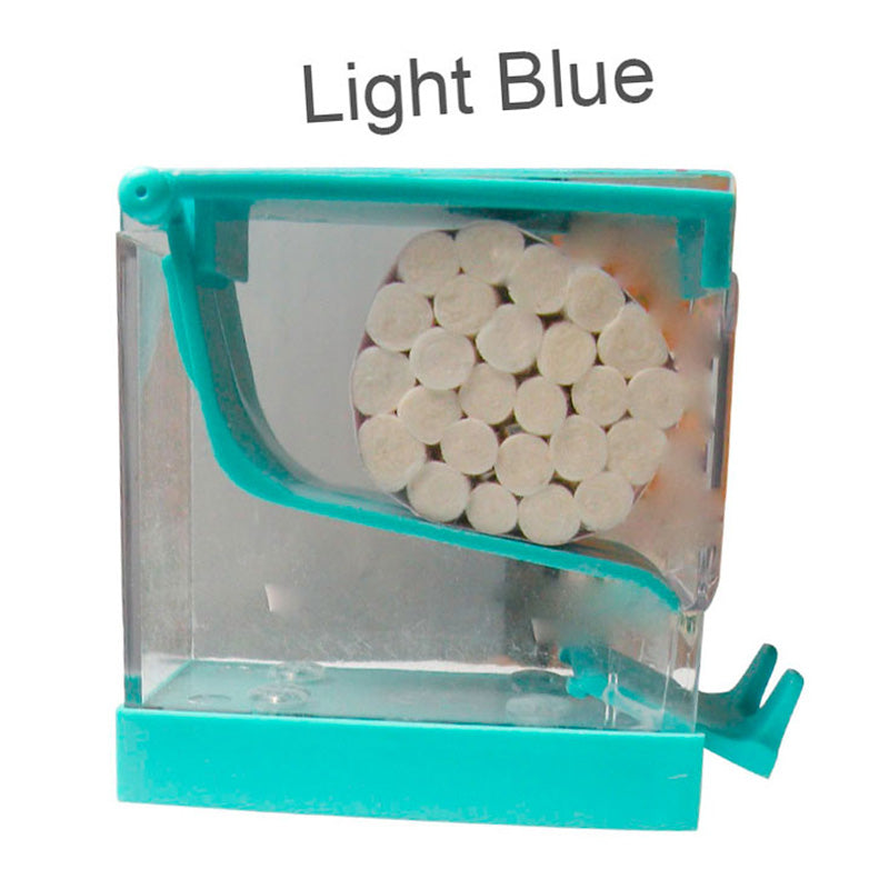Capri cotton roll dispenser holding one roll of cotton, made of durable material for easy access and storage.