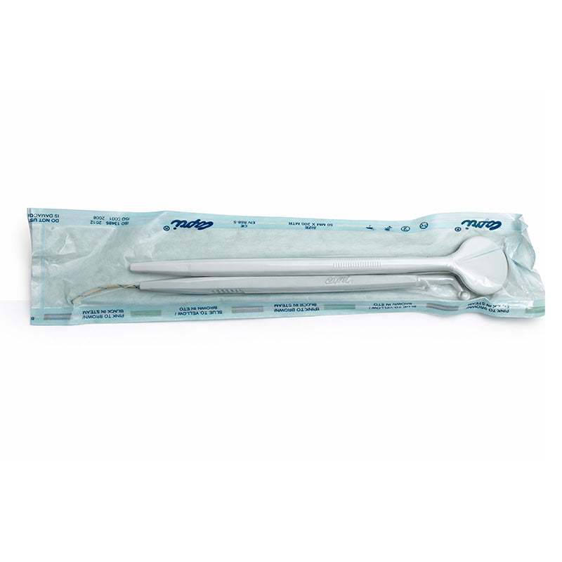 Capri Diagnostics mirror and probe set used for medical examinations and diagnostics, featuring a sleek, professional design.