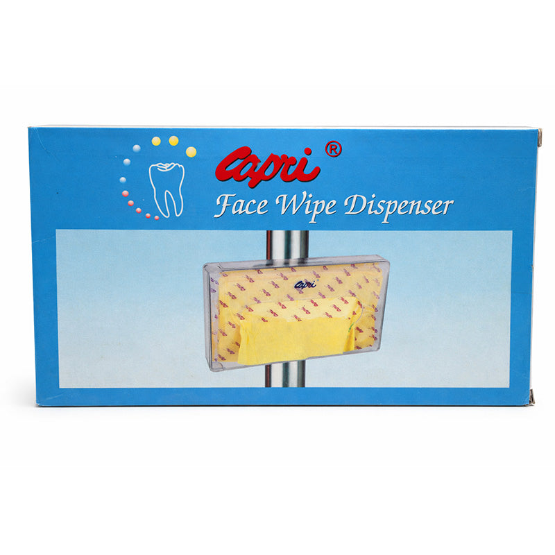 Capri 2-ply face wipes in dispenser, 50 pulls, soft and convenient for facial cleansing, from Capri face wipes product line.