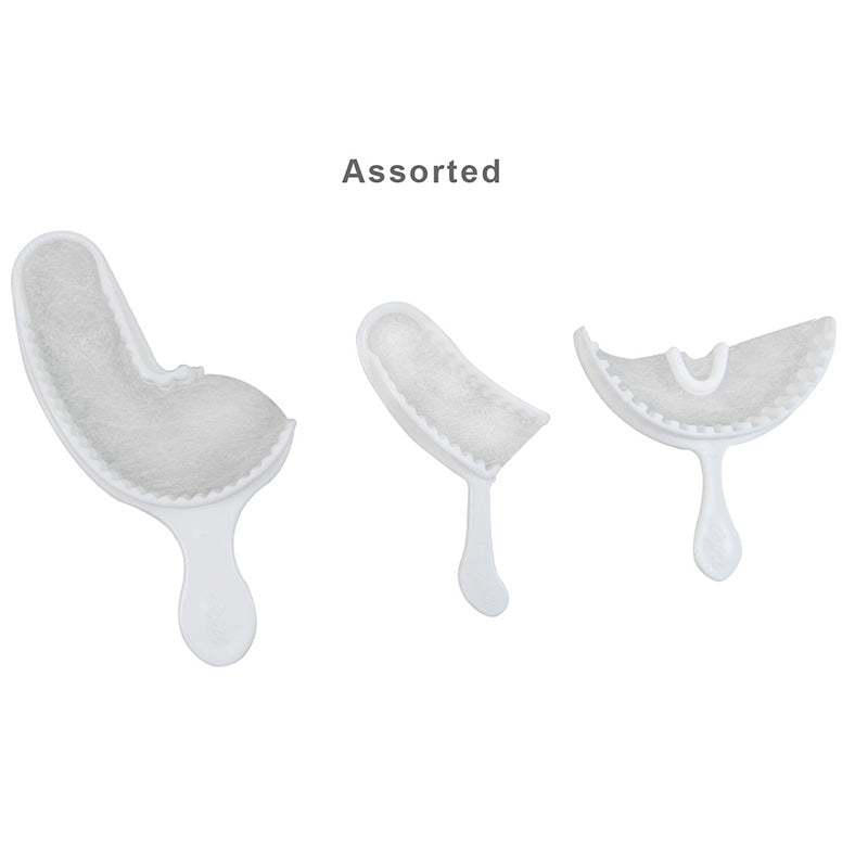 Set of Capri Bite Registration and Impression Trays for dental impressions, includes 25 quadrant-sized trays.
