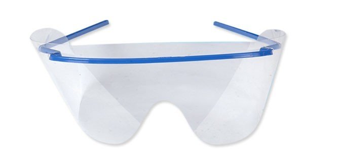 Set of five Capri Eye Shields refills with one frame, providing protective eye wear for safety and eye health.
