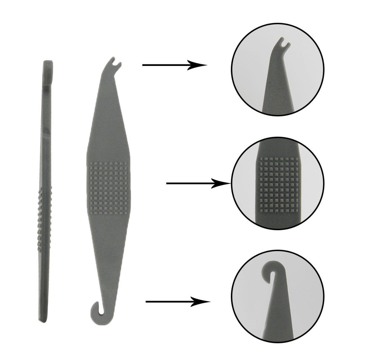 Captain Orthodontics Captain Elastic Placer, a pack of 10 accessories elastomerics for orthodontic use.