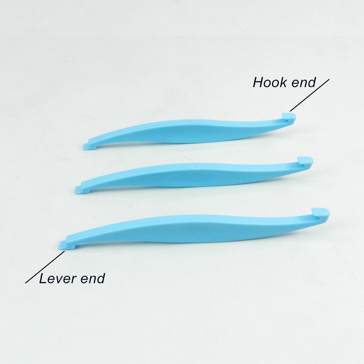 Light blue Captain Aligner Removal Tool from Captain Orthodontics, designed for easy removal of orthodontic aligners.