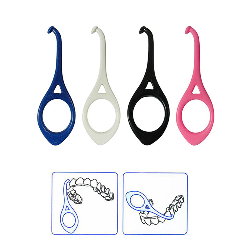 Assorted Captain Clear Aligner Removal Tools by Captain Orthodontics for easy removal of clear aligners, shown in a 10-pack set.