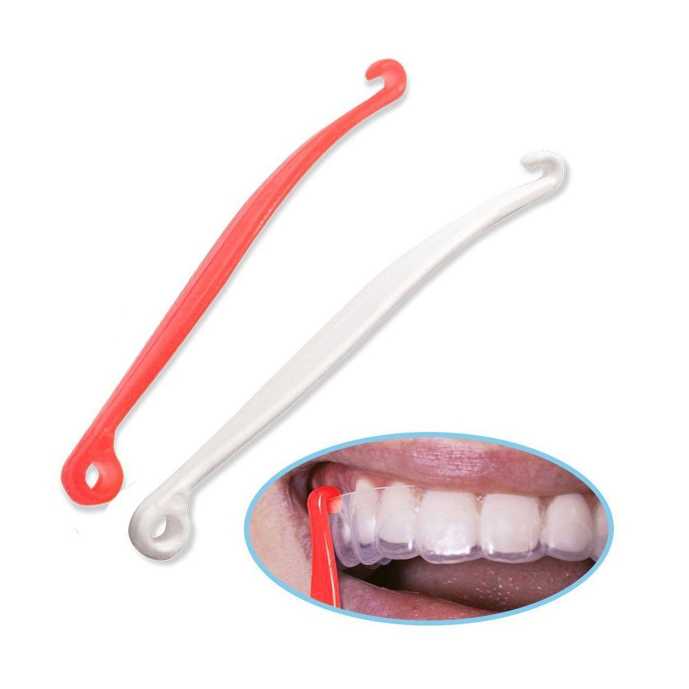 Red Captain Retriever for Aligner, orthodontic accessories thermoforming material, used for capturing and handling clear aligners.