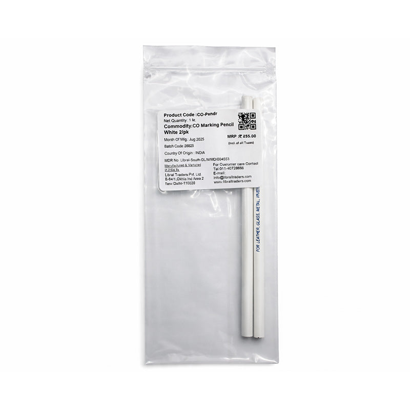 White Captain Marking Pencil for orthodontic accessories and wire forms by Captain Orthodontics, used for precise markings.