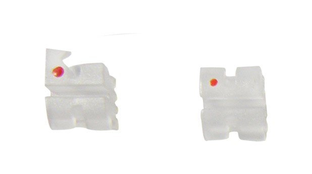 Set of 20 Captain Ceramic Brackets by Captain Orthodontics, aesthetic brackets for orthodontic treatment.