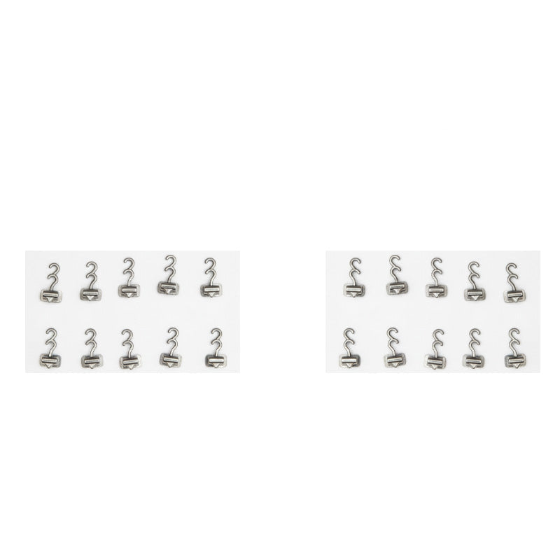 Captain Bondable Crimpable Hooks Double set with left and right bondable orthodontic accessories by Captain Orthodontics.