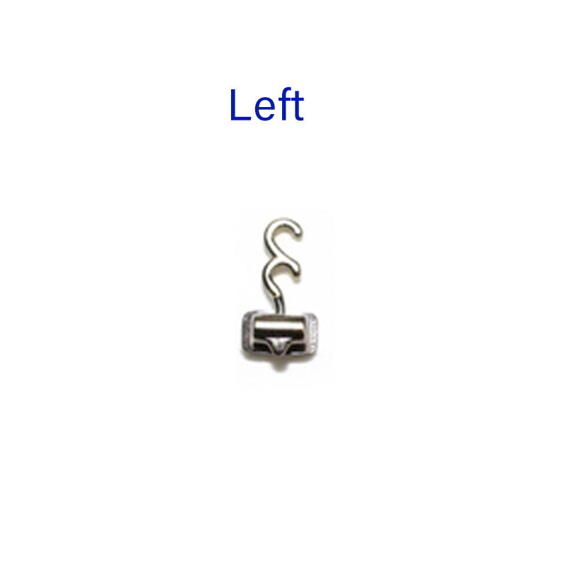 Captain Orthodontics Captain Bondable Crimpable Hooks Double set with left and right bondable orthodontic accessories.