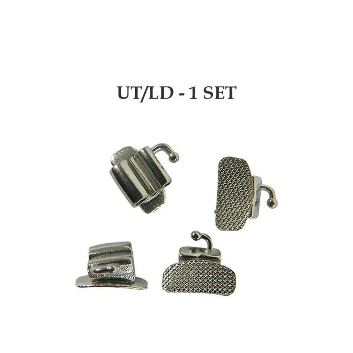 Captain Orthodontics MBT/Roth .018 bondable tubes on first molar, right side, five-piece set for orthodontic treatment.