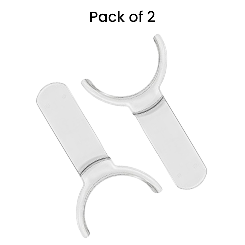 Clear Captain Gingival Lip Retractor for adults, showing the cheek and tongue retractor in a dental setting.