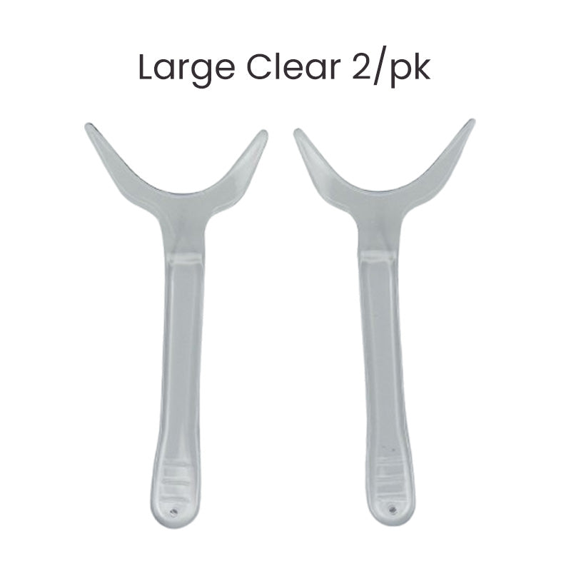 Large Captain EEZ Lip Retractors by Captain Orthodontics, blue cheek and tongue retractors for dental procedures, set of two.