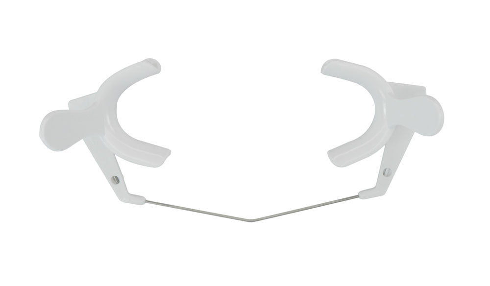 Large Captain Cheek & Tongue Retractors by Captain Orthodontics with flexible spring wire for dental procedures.