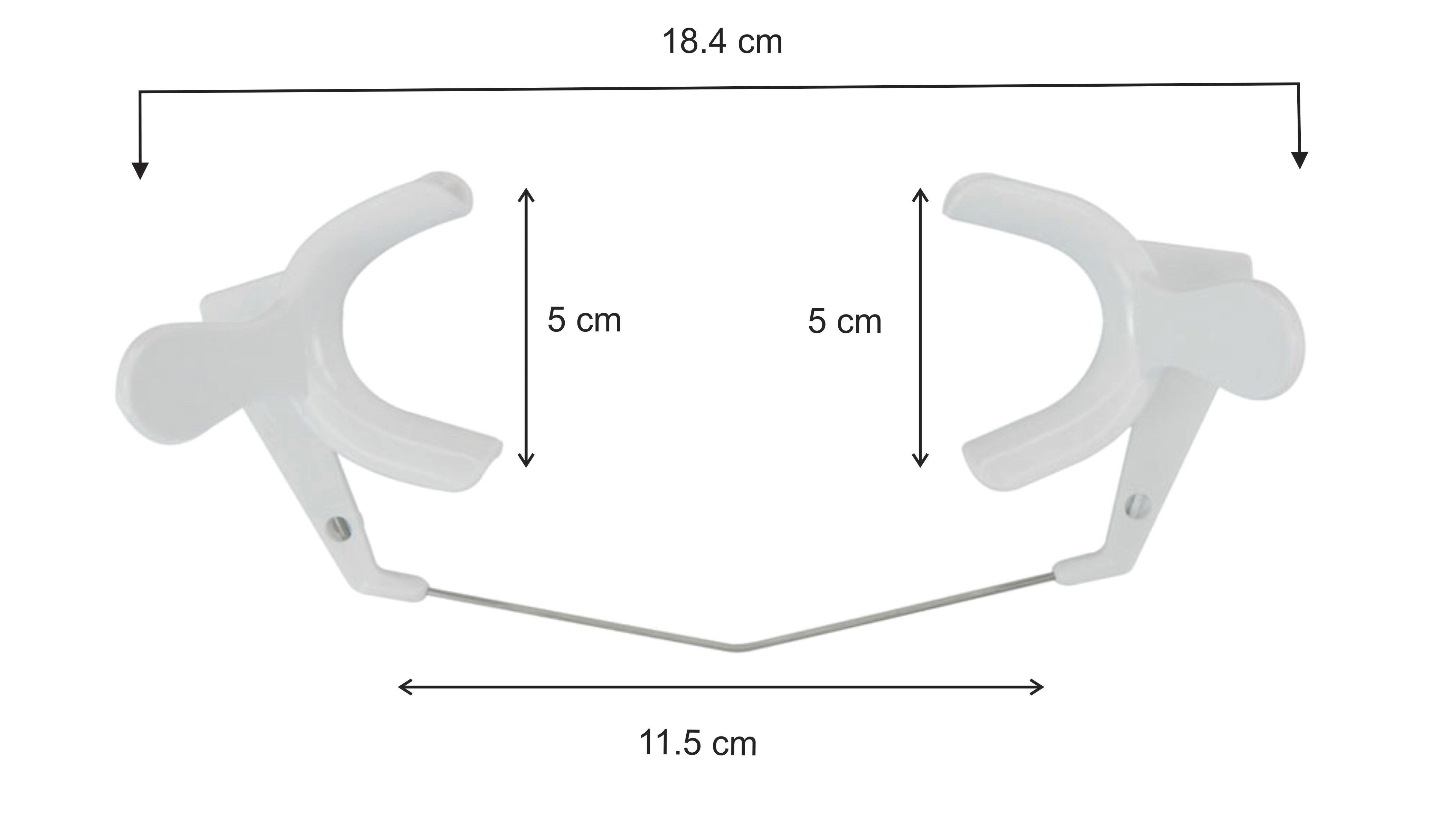 Captain Orthodontics large cheek and tongue retractors with flexible spring wire, designed for dental procedures.