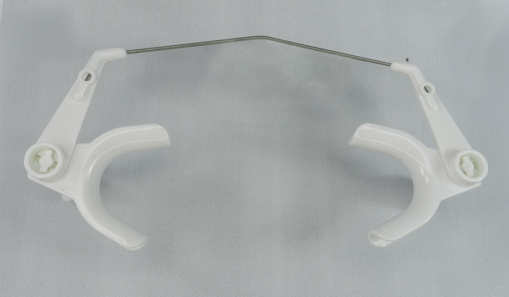 Large Captain Cheek Retractors by Captain Orthodontics with flexible spring wire for cheek and tongue retraction.