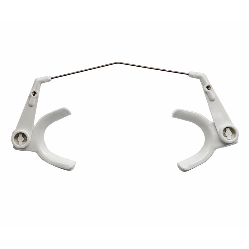 Large Captain Cheek Retractors with flexible spring wire, used for oral dental procedures by Captain Orthodontics.