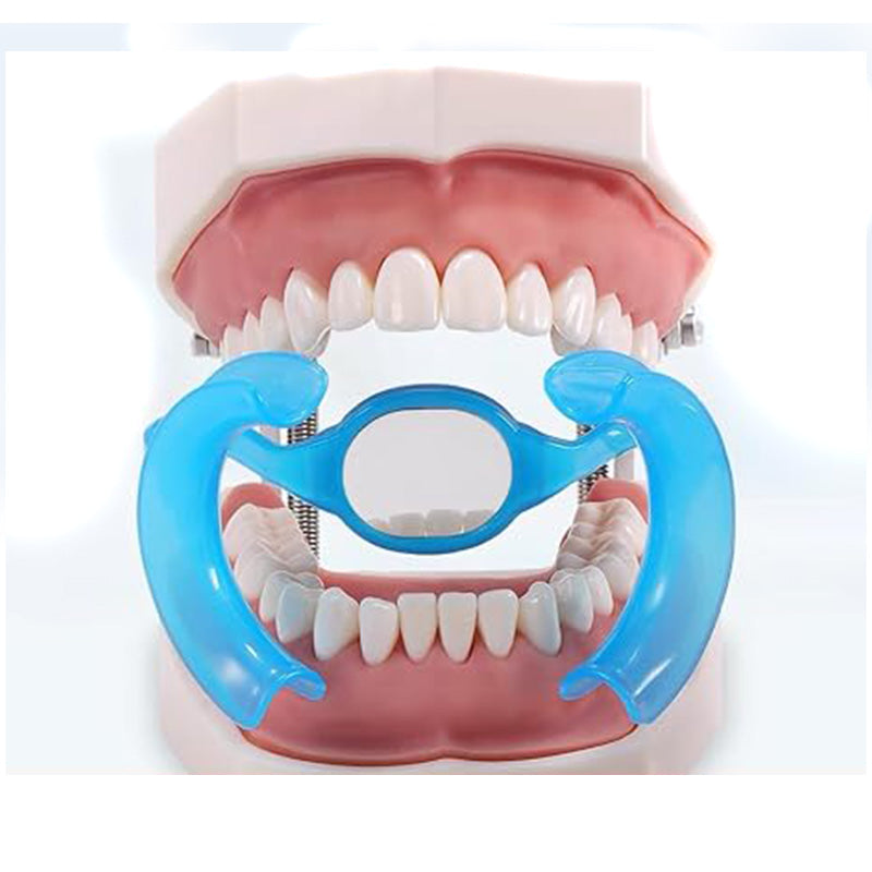 Captain Orthodontics small M-shape cheek and tongue retractor with mirror, dental mouth opener for orthodontic procedures.