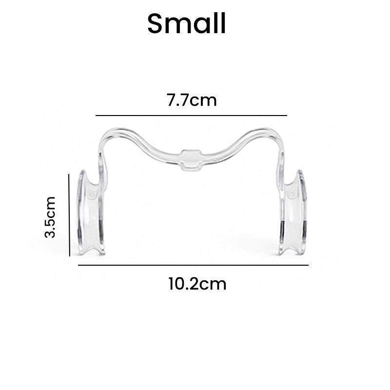 Captain Dental Cheek & Tongue Retractor M Type, large orthodontic retractor showing clear plastic design for dental procedures.