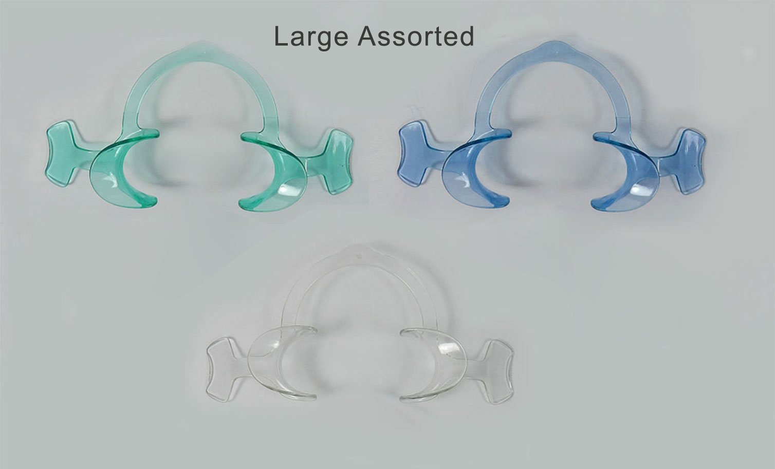 Captain Orthodontics Captain Flexi Premium cheek and tongue retractor with wings, clear dental instrument for orthodontic procedures