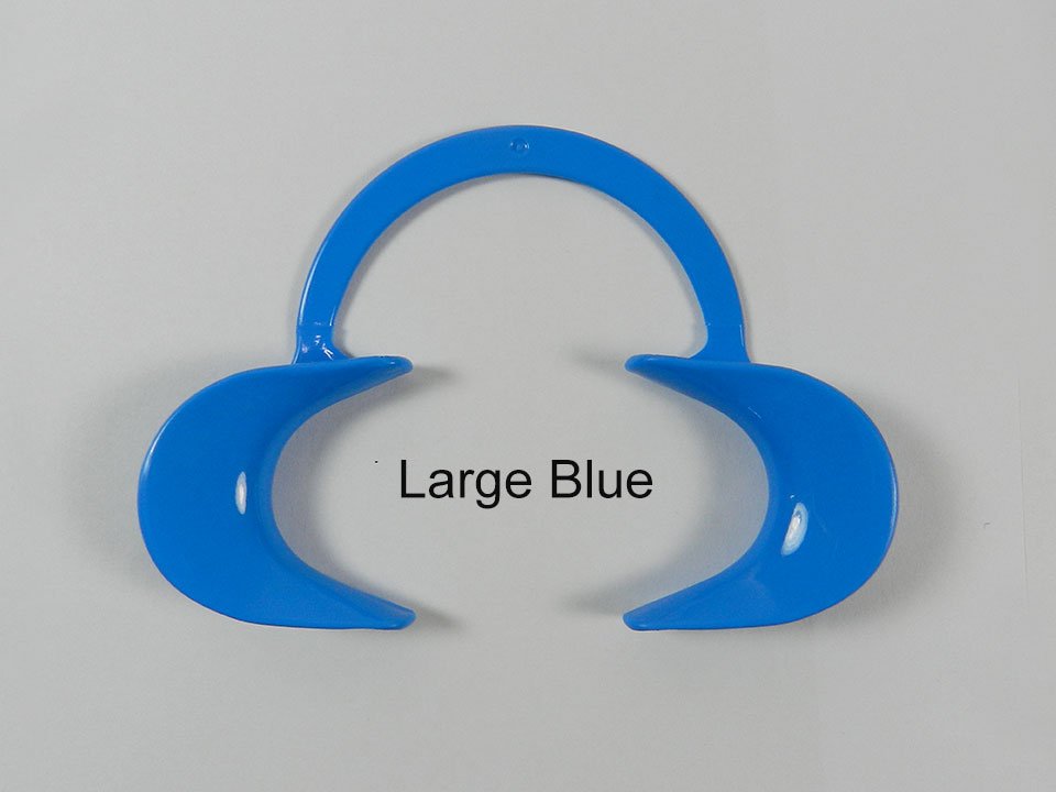 Captain Orthodontics Captain Flexi Eco Cheek and Lip Retractor set, C-shape mouth openers for dental procedures, large size, milky color.