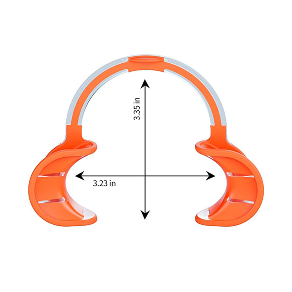 Captain Orthodontics silicone cheek retractor, a medium-sized cheek and tongue retractor for dental procedures.