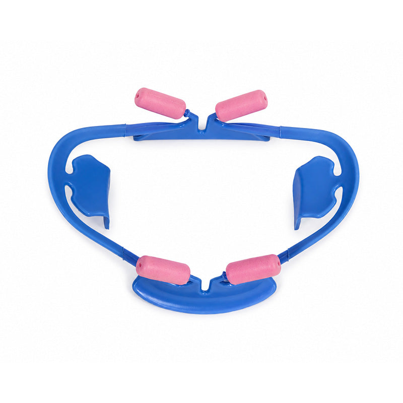 Captain Orthodontics Captain 3D Cheek and Tongue Retractor for dental procedures, showing the clear, curved retractor in use.