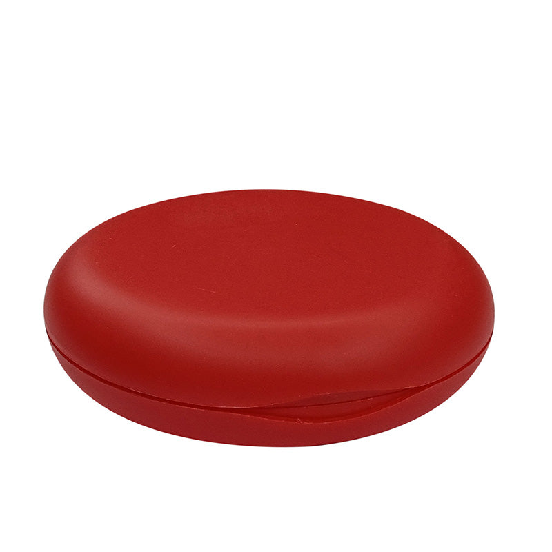 Red Captain Slim Aligner Case by Captain Orthodontics, silicone layer denture and retainer box for secure storage.