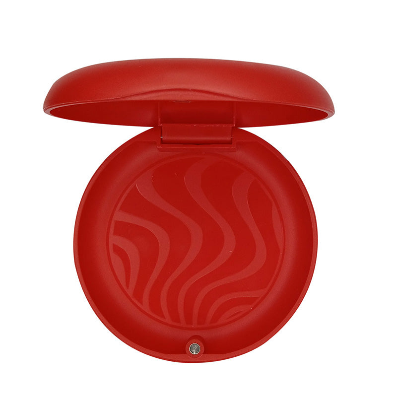 Red Captain Slim Aligner Case with silicone layer for dentures and retainers, designed by Captain Orthodontics.