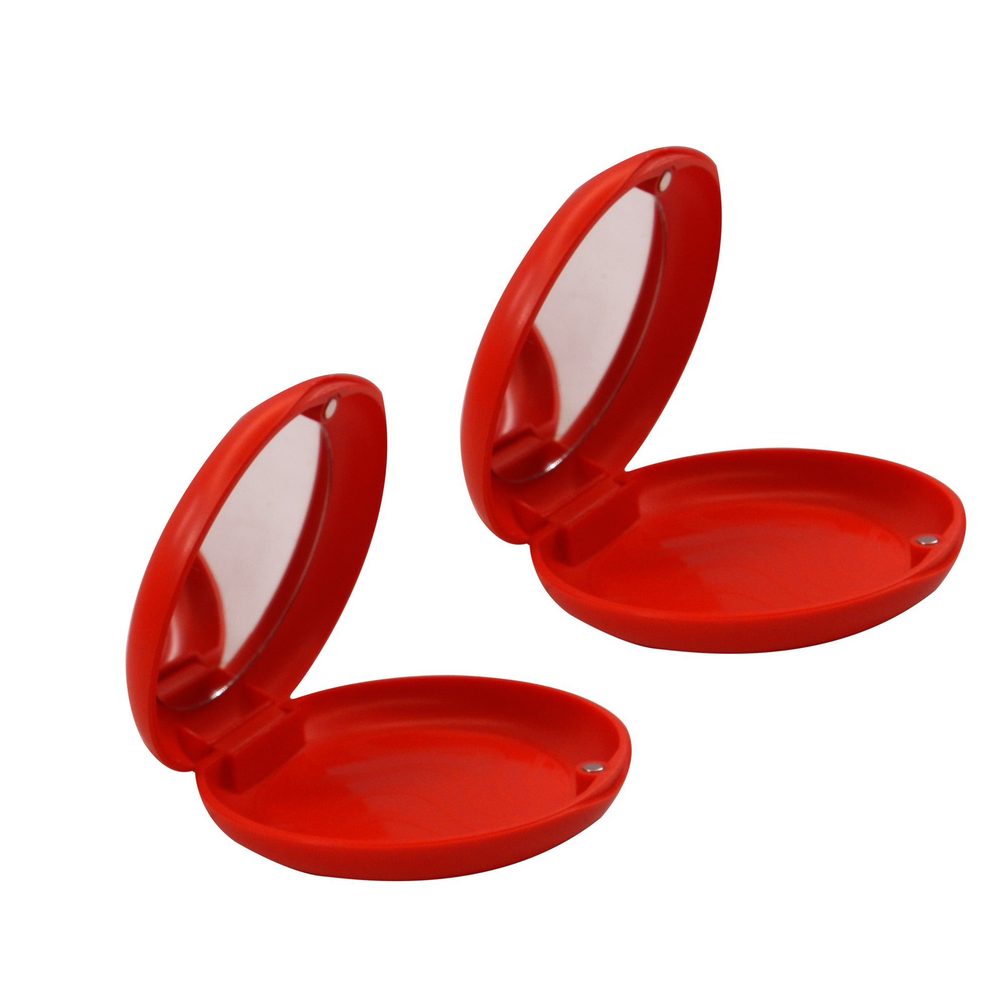 Red Captain Slim Aligner Case by Captain Orthodontics, denture and retainer box with silicone layer for secure storage.