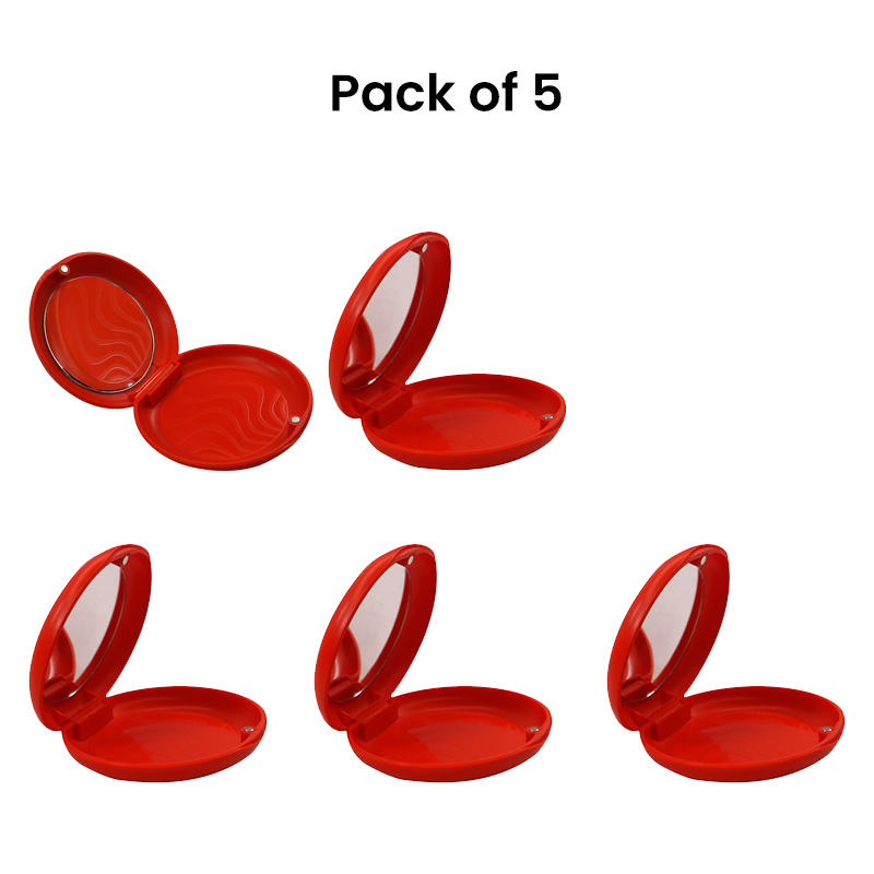 Red Captain Slim Aligner Case by Captain Orthodontics, denture and retainer box with silicone layer for secure storage.