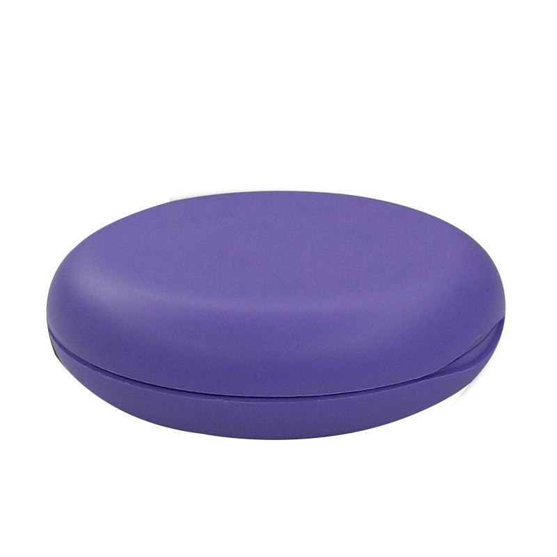 Captain Orthodontics Captain Slim Aligner Case in violet with silicone layer, designed for denture and retainer storage.
