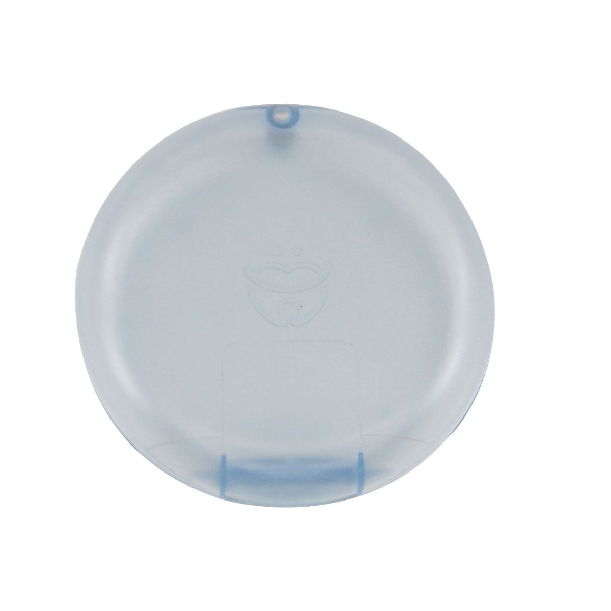 Transparent blue Captain Slim Aligner Case by Captain Orthodontics, designed for denture and retainer storage.