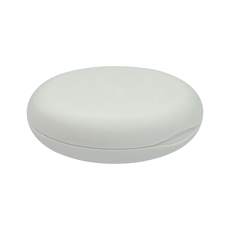 Captain Slim Aligner Case off-white with silicone layer, denture and retainer box from Captain Orthodontics, includes mirror.