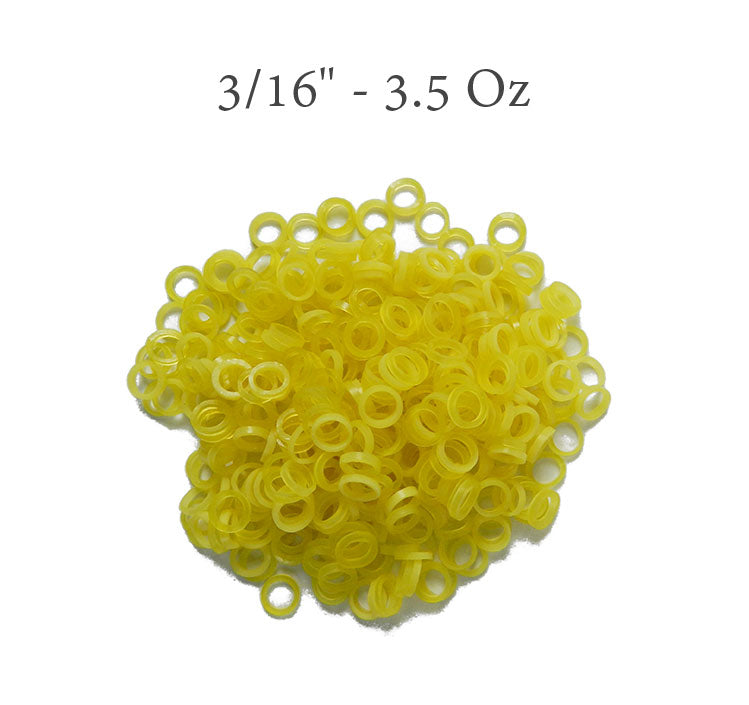 Pink Captain Ortho Tooth Colour Elastics for braces, 3/8 inch, 3.5 oz, 100-pack, designed for orthodontic treatment.