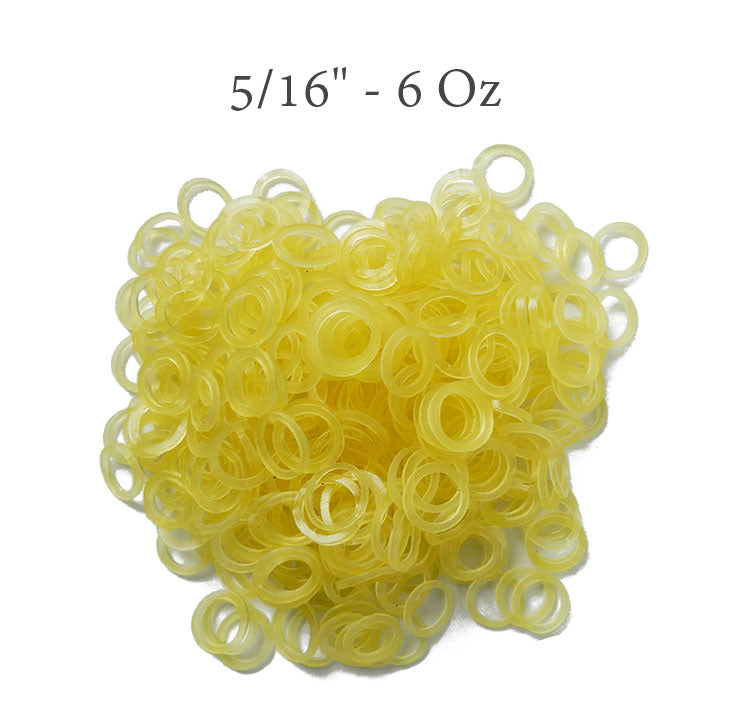 Pink Captain Orthodontics Tooth Colour Elastics pack showing 100 orthodontic elastics in a clear plastic bag.