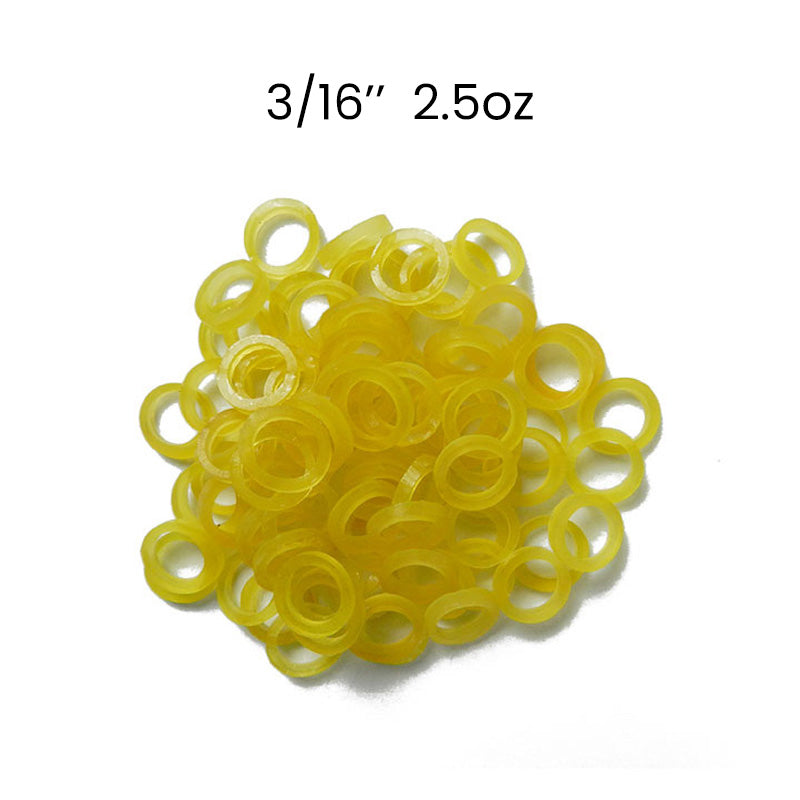 Pink Captain Orthodontics tooth-colored elastics for braces, 3/8 inch size, 3.5 oz, in a 100-pack.