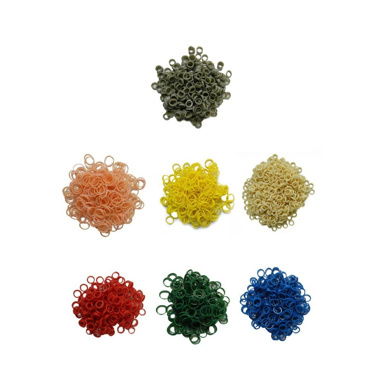 White Captain Colour Elastics from Captain Orthodontics, 1/8 inch, 2 oz, 100 pack for orthodontic use