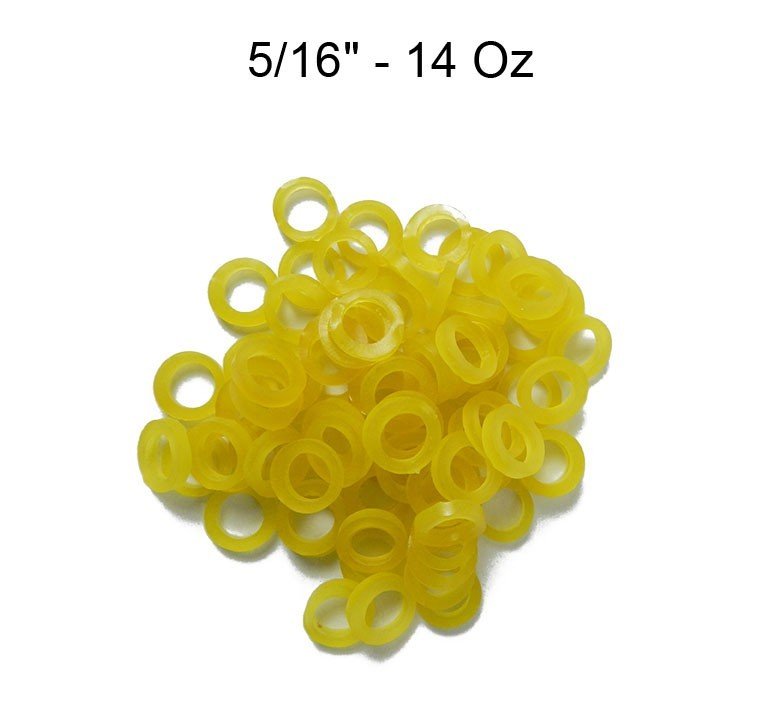 Captain Orthodontics extraoral elastics, 1/2 oz, 100-pack, visible elastic bands used for orthodontic treatment correction