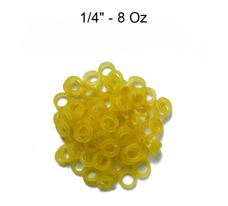 Captain Orthodontics Extraoral Elastics in 1/2 oz, 100-pack, used for orthodontic treatment to help align teeth and jaw.