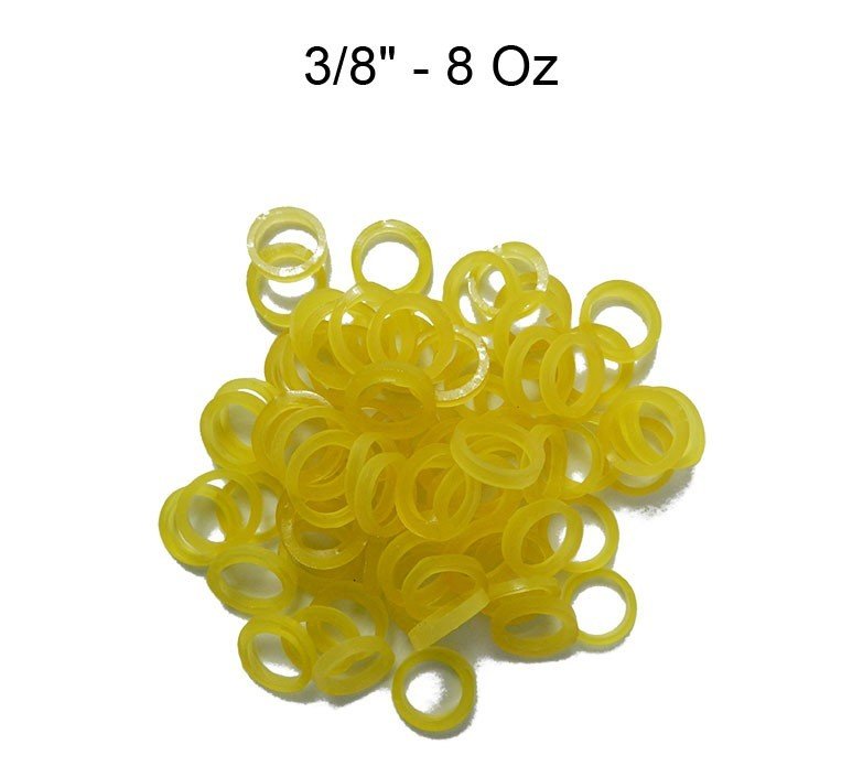 Captain Orthodontics Extraoral Elastics, 1/2 oz, 100-pack, flexible orthodontic elastics for dental correction and support