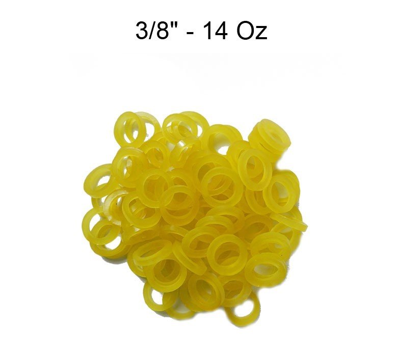 Captain Orthodontics Captain Extraoral Elastics in a 100-pack, 2-8 oz, displayed in clear packaging for orthodontic use.