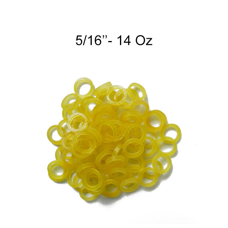 Captain Orthodontics Extraoral Elastics, 1/2 oz, 100-pack, orthodontic elastics for dental treatment, shown in packaging.