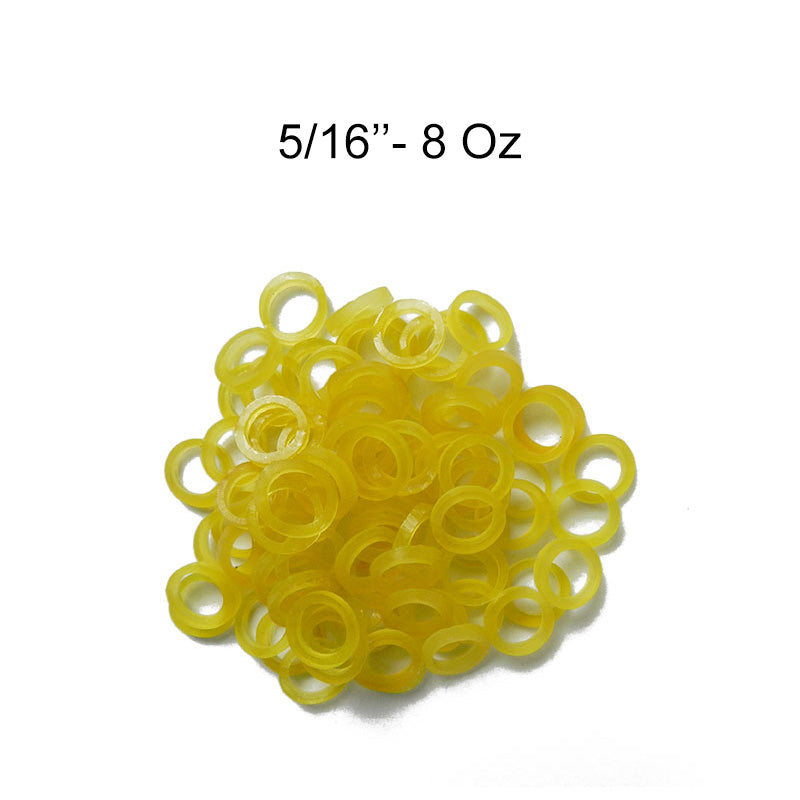 Captain Orthodontics Extraoral Elastics pack containing 100 elastic bands, designed for orthodontic treatment and dental correction.