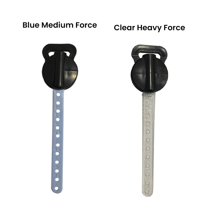 Blue Captain Safety Release Module for headgear, designed for medium and heavy forces, by Captain Orthodontics.