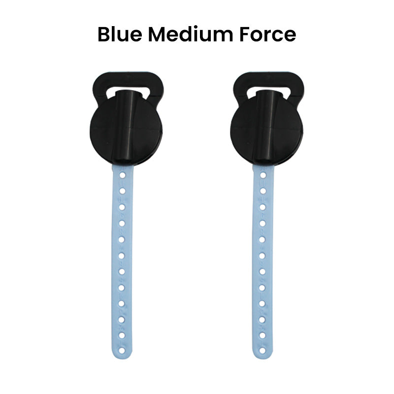 Blue Captain Safety Release Module for headgear, designed for medium and heavy forces, by Captain Orthodontics.