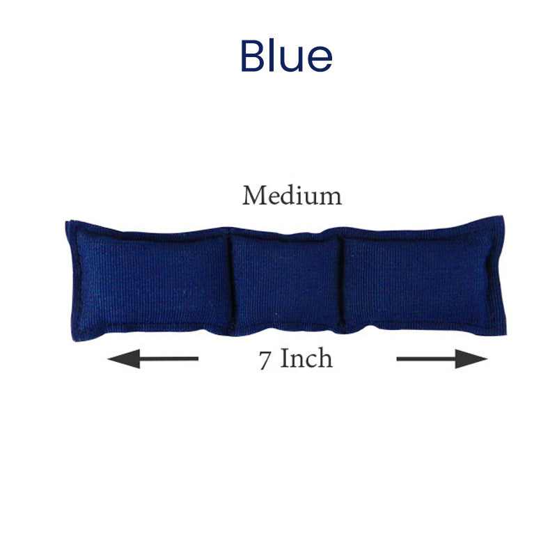 Navy blue Captain Orthodontics neck pad for safety release modules, medium size, designed as headgear accessory.