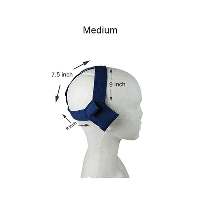 Navy blue Captain Headgear Highpull from Captain Orthodontics, a headgear accessory for orthodontic treatment.