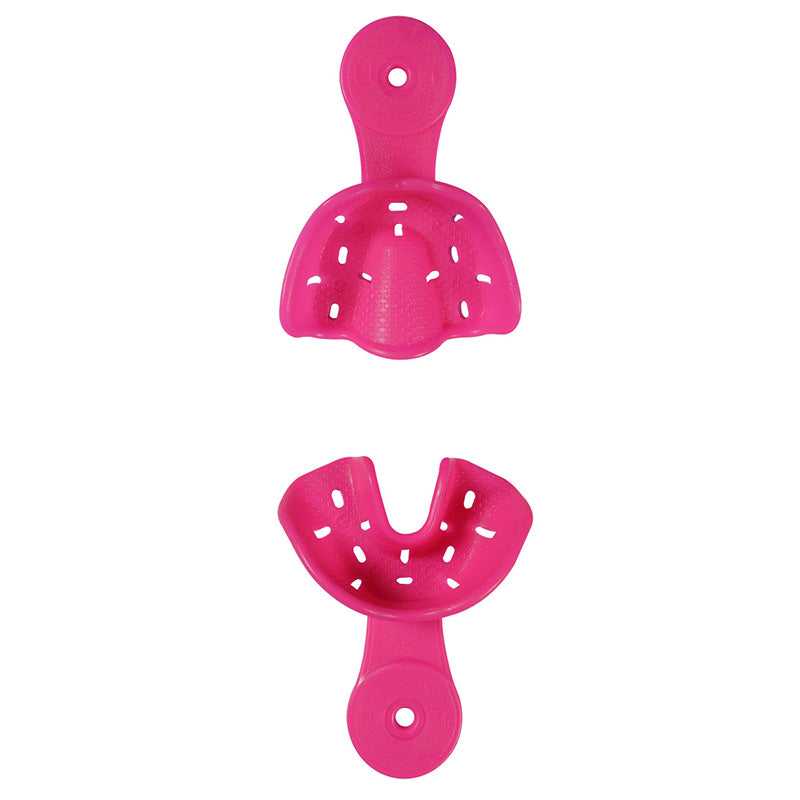 Set of four Captain Orthodontics eco-friendly autoclavable orthodontic impression trays, designed for accurate dental impressions.